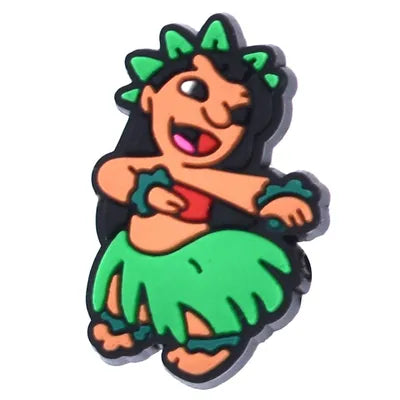 Lilo and Stitch Croc Charms Lilo Dancing in Hawaiin Outfit