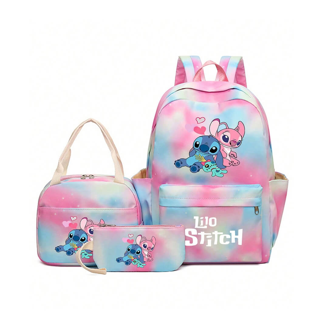 Lilo & Stitch girls backpack set with lunch bag and pencil case