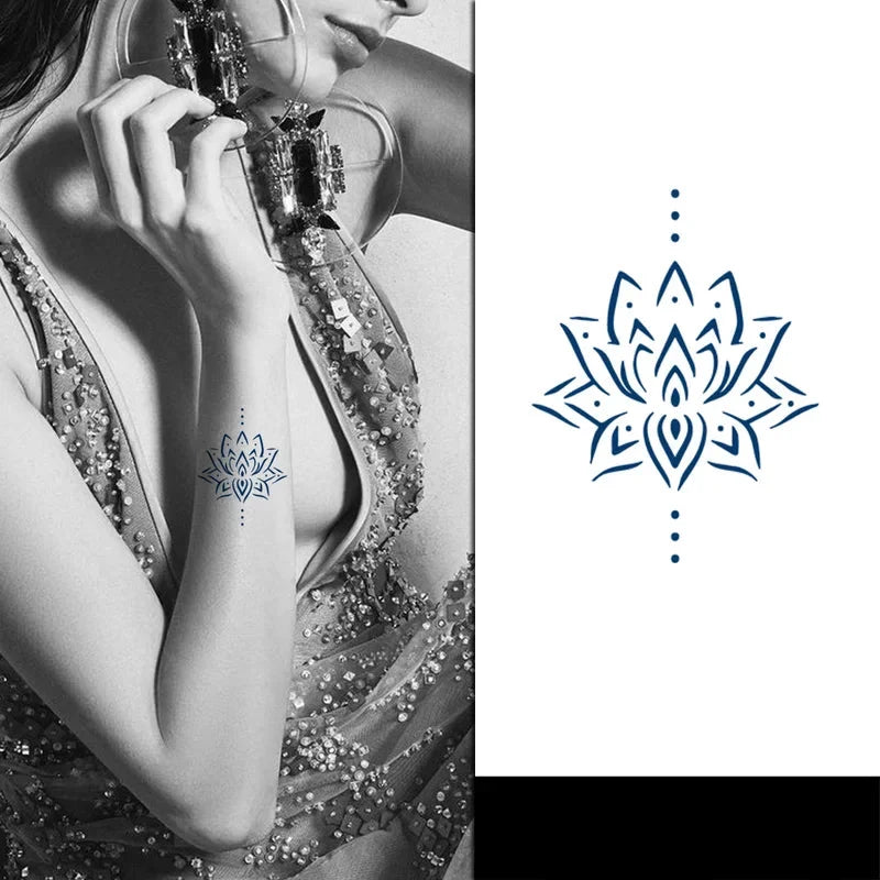 lotus flower-semi-permanent jagua tattoo