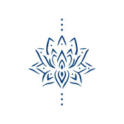 Blue lotus flower design jagua tattoo