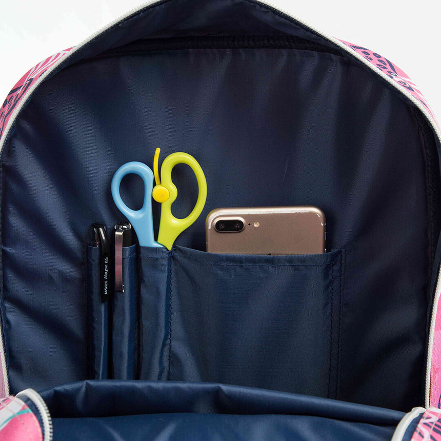 3-Piece Love-Themed Glitter Backpack Set with Transparent Pocket