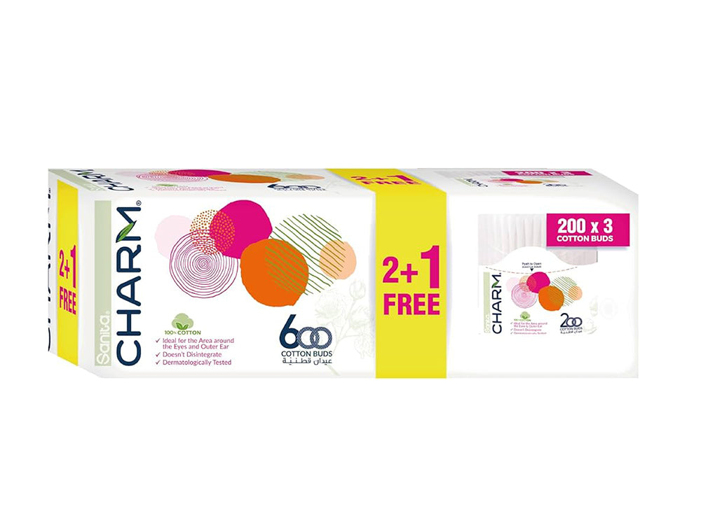 Charm Cotton Tige Monoblok 600 Pieces