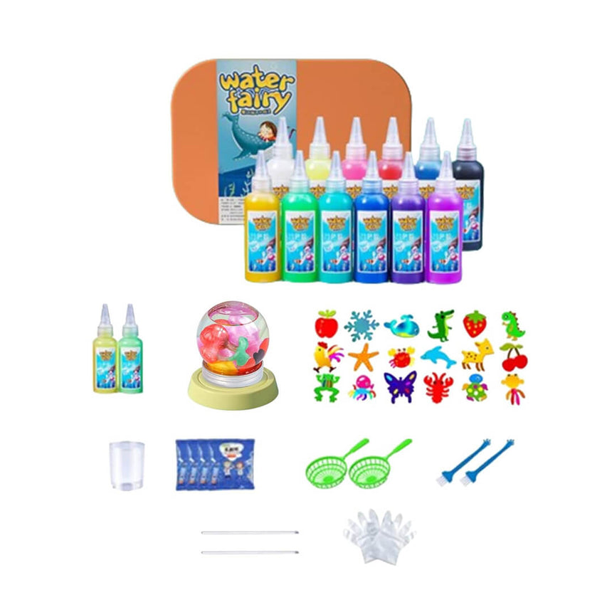 Kids Magic Gel 3D creation kit with colorful gel bottles and molds
