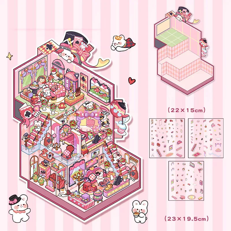 2.5D Magic House DIY Sticker Set
