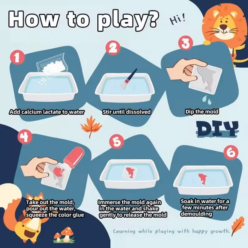 Magic Water Toy Science Kit - 3D animals