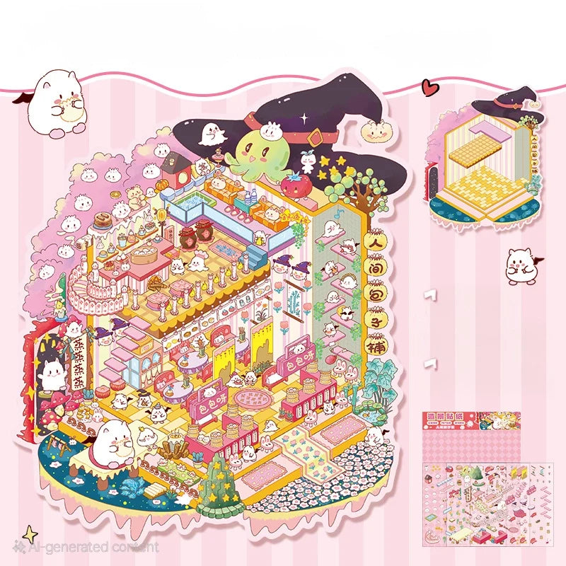Magical House 2.5D DIY PET Sticker Set