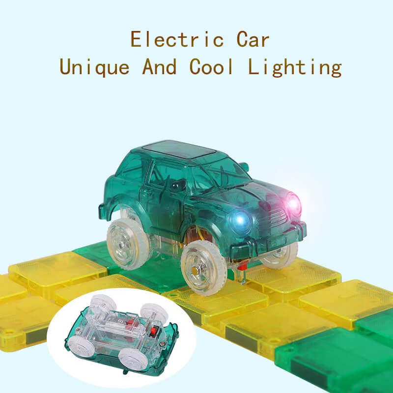 Magnetic Car Racing Track Set - 126 pcs