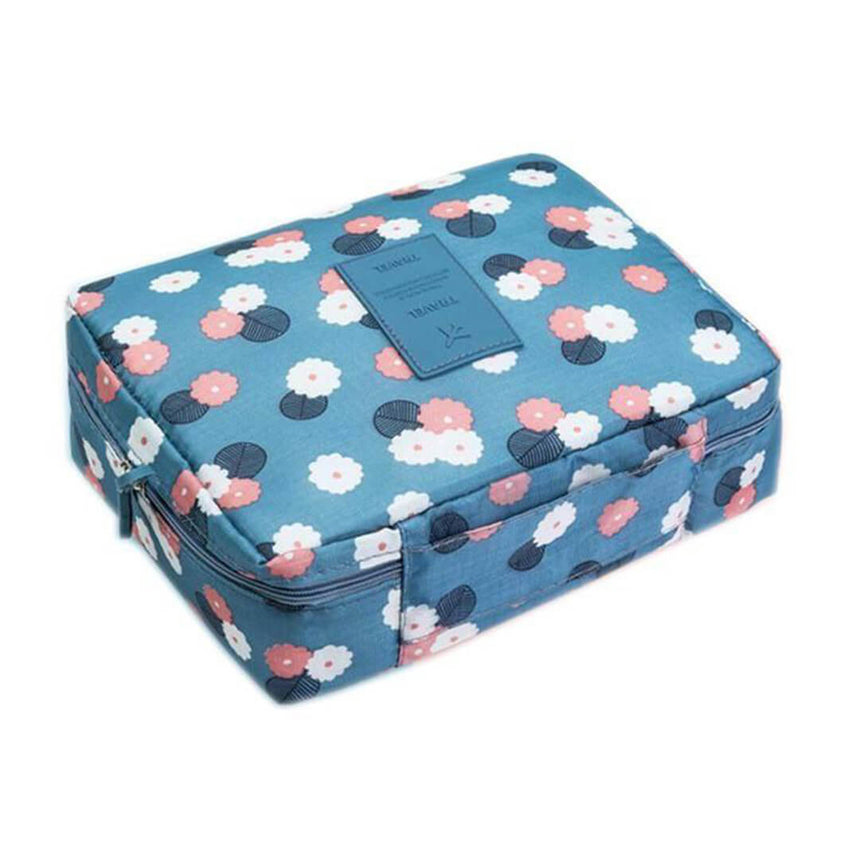Portable Double Layer Makeup Organizer Bag
