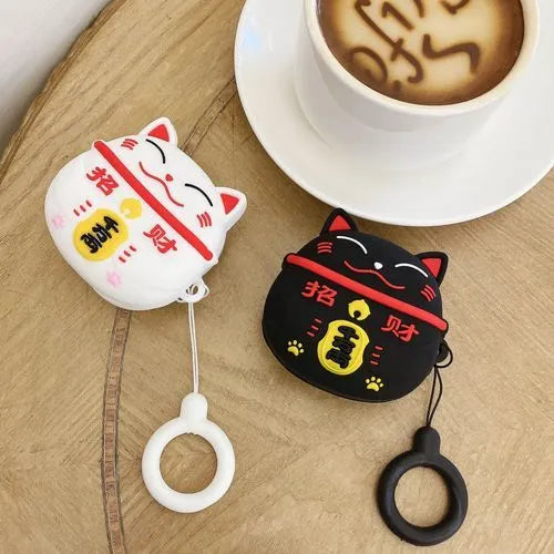 Maneki Neko Lucky Cat Cover for Galaxy Buds Live and Galaxy Buds 2 and Galaxy Buds 2 Pro and Galaxy Buds FE and Galaxy Buds Pro