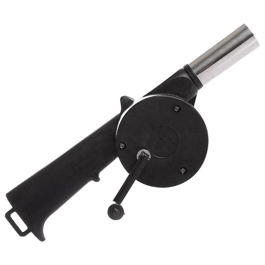 Portable charcoal air blower for barbecue cooking