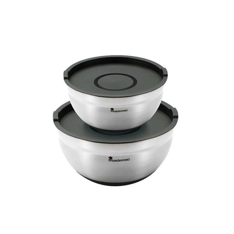 Set of 2 Stainless Steel Bowls With Lids Bowl Set Set of 2 Stainless Steel Bowls With Lids Set of 2 Stainless Steel Bowls With Lids MasterPro