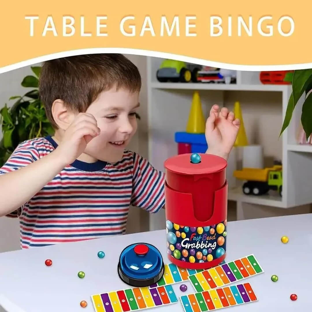 Color matching game with beads for children
