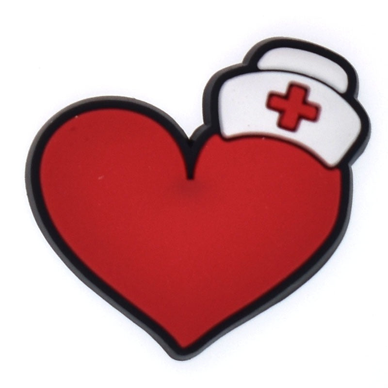 Heart and Aid Cap Medical Clothing Pin