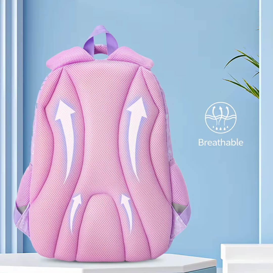 Girls mermaid backpack with padded back and straps 