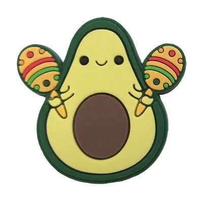 Mexican Avocado with Maracas Croc Charm