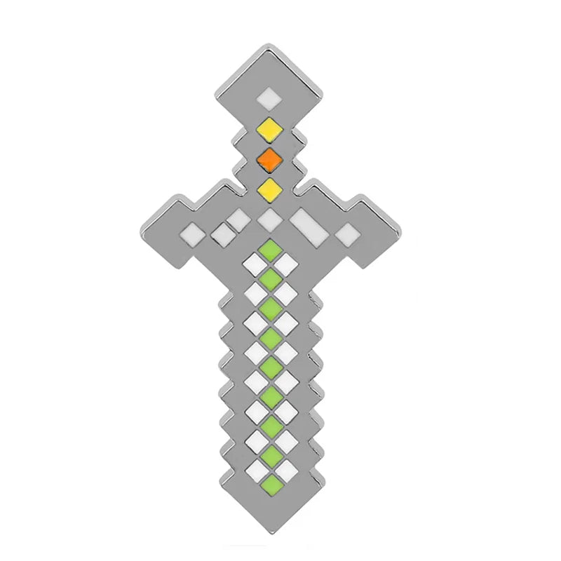 diamond sword minecraft enamel pins