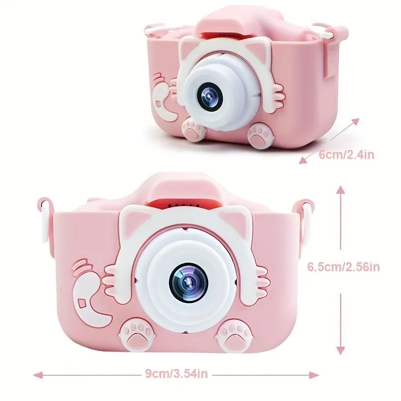 Anti-Drop Dual-Lens Cute Cat Mini Camera + 32Gb Card