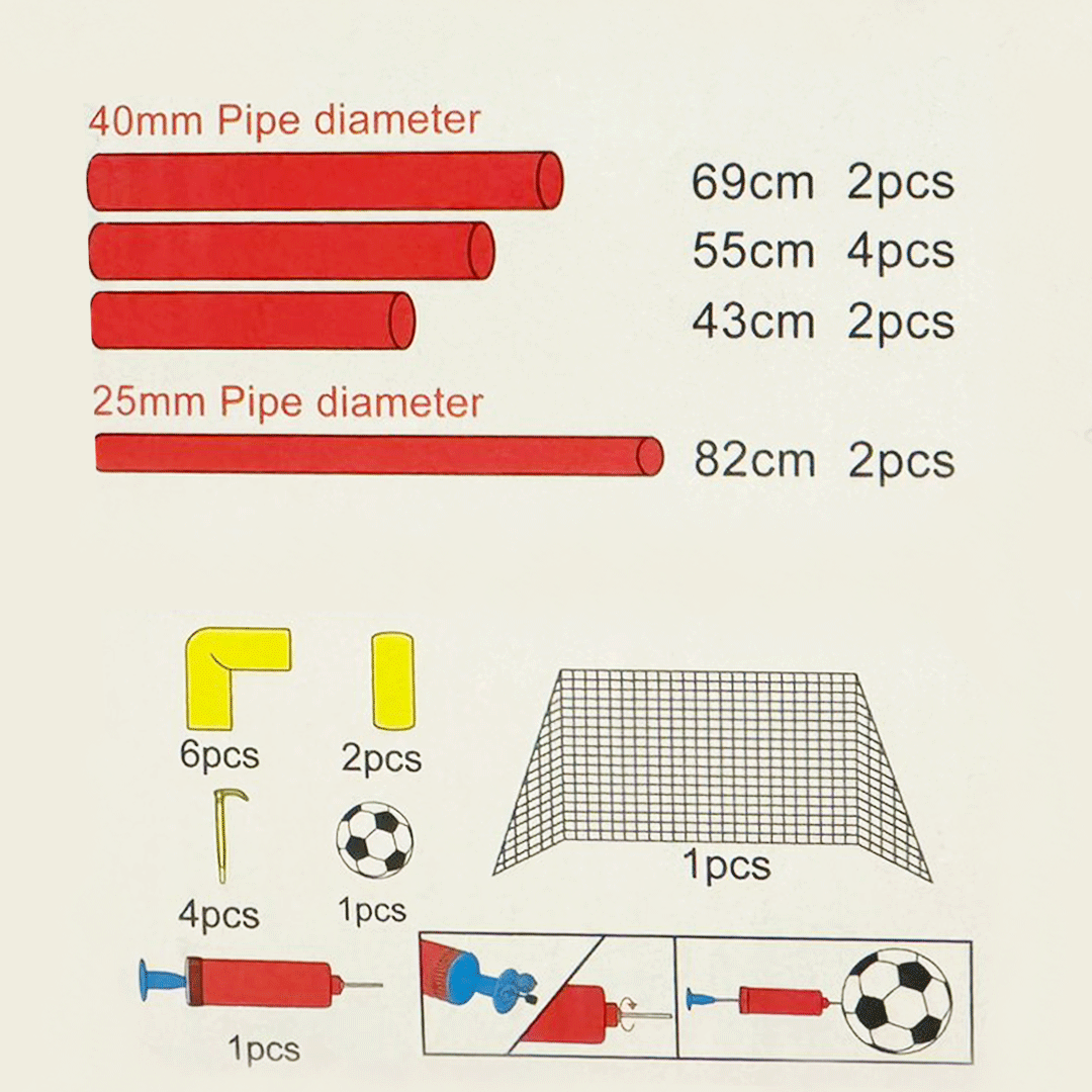 Mini-Goal Plus Ball Toy Set 121cm