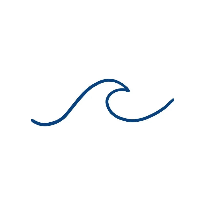 minimalistic wave temporary tattoo