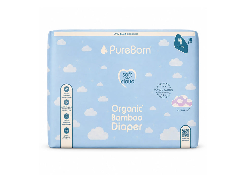 Pureborn Organic Diapers Size 4 48 Pieces