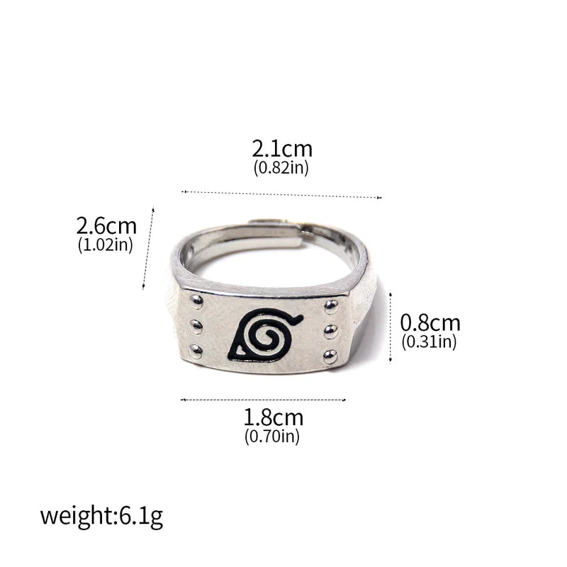 Naruto Konohagakure Adjustable Metal Alloy Ring