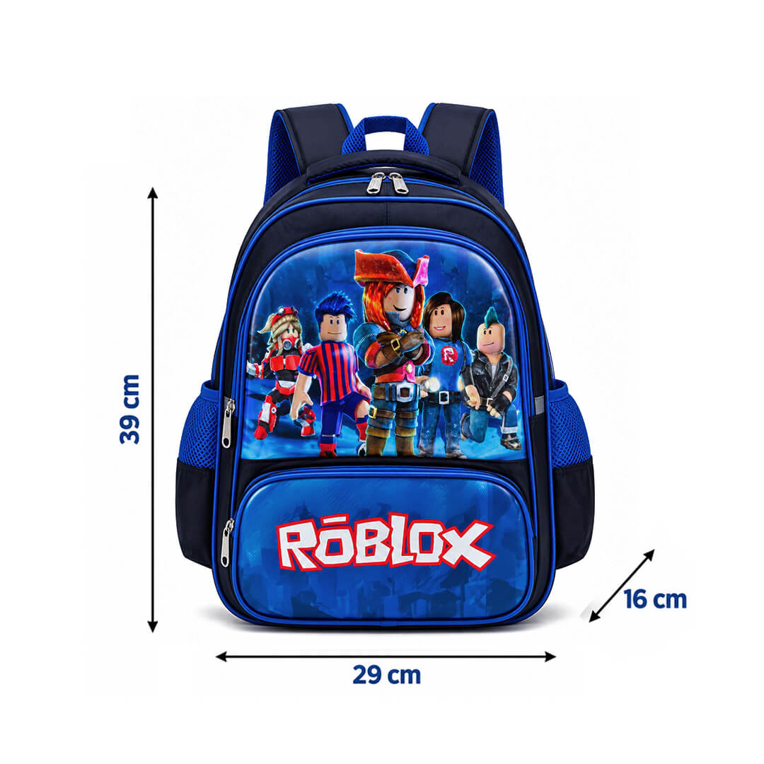 Blue Roblox school bag for boys in kindergarten age 5 to 8