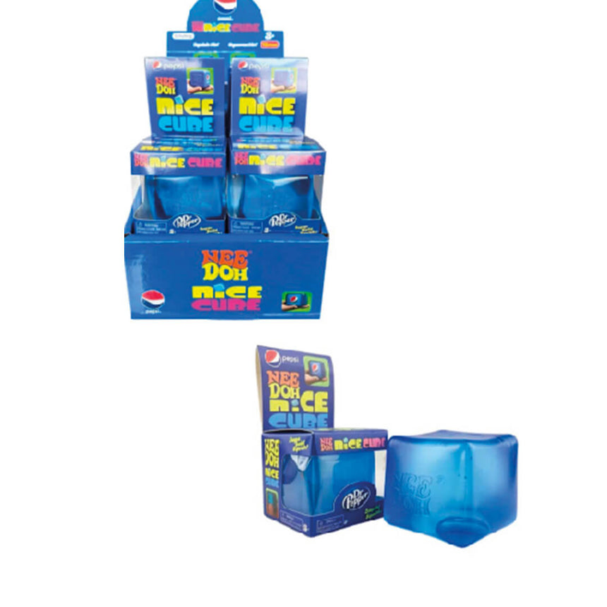 NeeDoh Nice Cube stress-relief toy, Pepsi Blue
