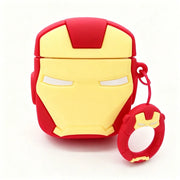 Red and yellow Iron Man-themed case on a white background