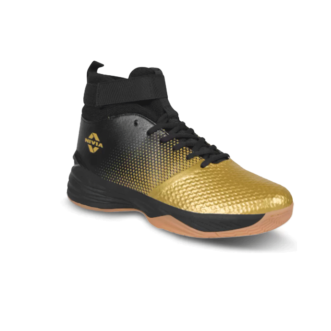 Nivia Original Basketball Shoes Gold Black