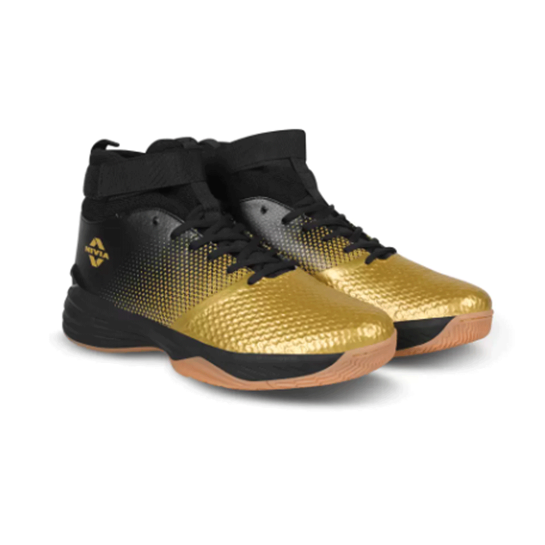 Nivia Original Basketball Shoes Gold Black