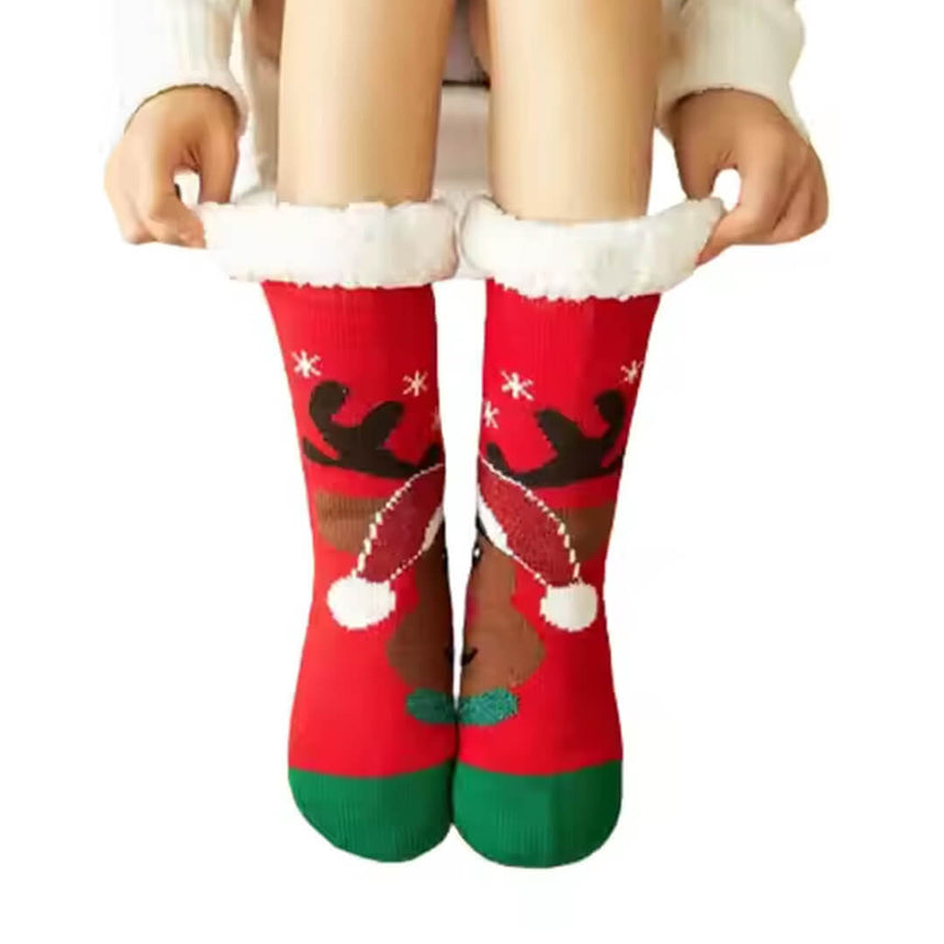Cozy Christmas deer socks for men and women size 35-42