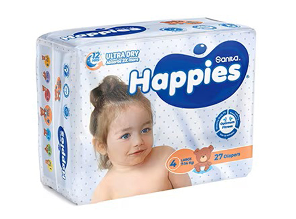 Happies Diapers 4 7-14 kg 27 Pieces