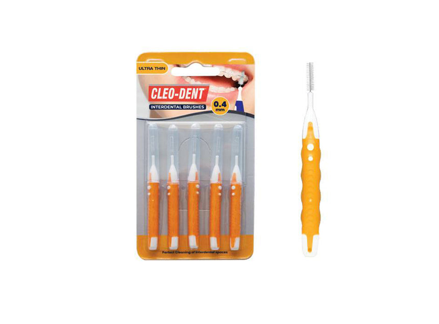 Cleo Dent Interdental Brush Orange 0.4 mm 5 pieces