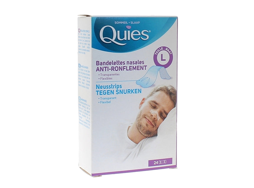 Quies Anti Snoring Nasal Strips Large 24 Pieces