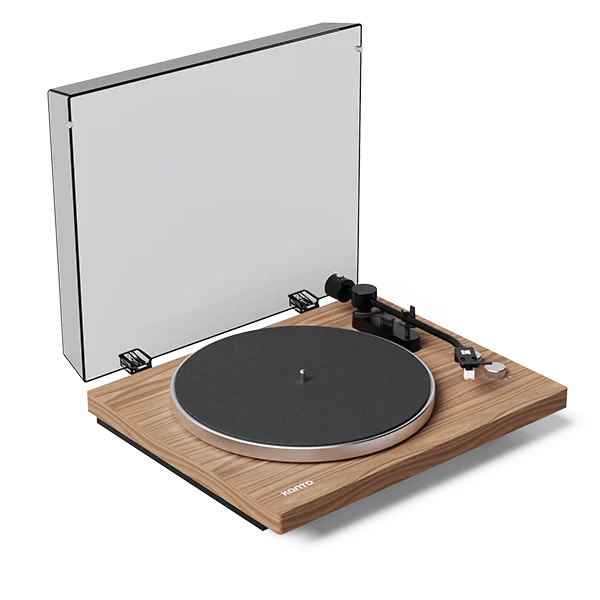 Kanto OBI3 Turntable with Bluetooth 5.3, Preamp, and Pitch Control, Walnut