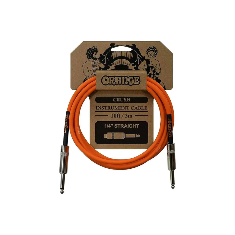Orange Crush 10' Instrument Cable, Straight to Straight Connector, Orange