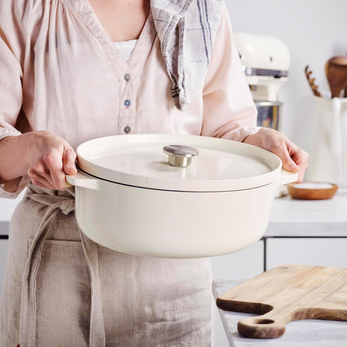 Almond Cream Cast Iron Casserole Cast Iron Almond Cream Cast Iron Casserole Almond Cream Cast Iron Casserole KitchenAid