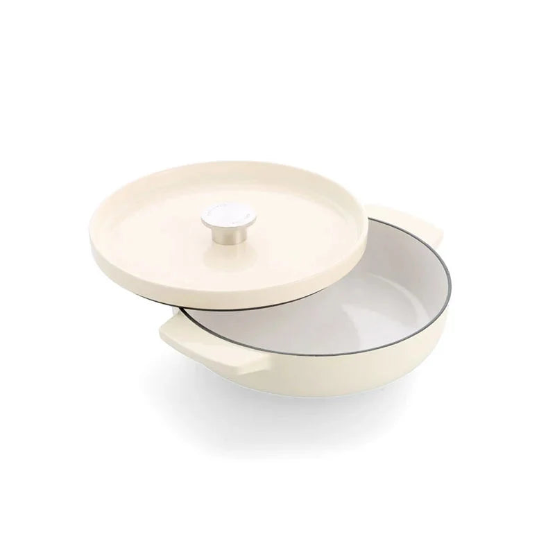 Almond Cream Cast Iron Saucepan With Lid Cast Iron Almond Cream Cast Iron Saucepan With Lid Almond Cream Cast Iron Saucepan With Lid KitchenAid