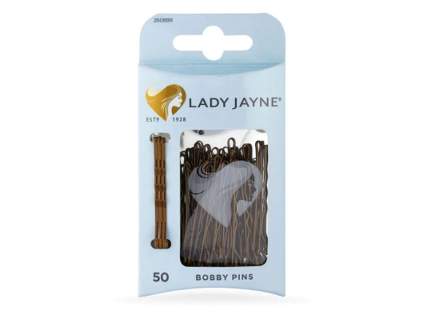 Lady Jayne Bobby Pins Brown 50 Pins