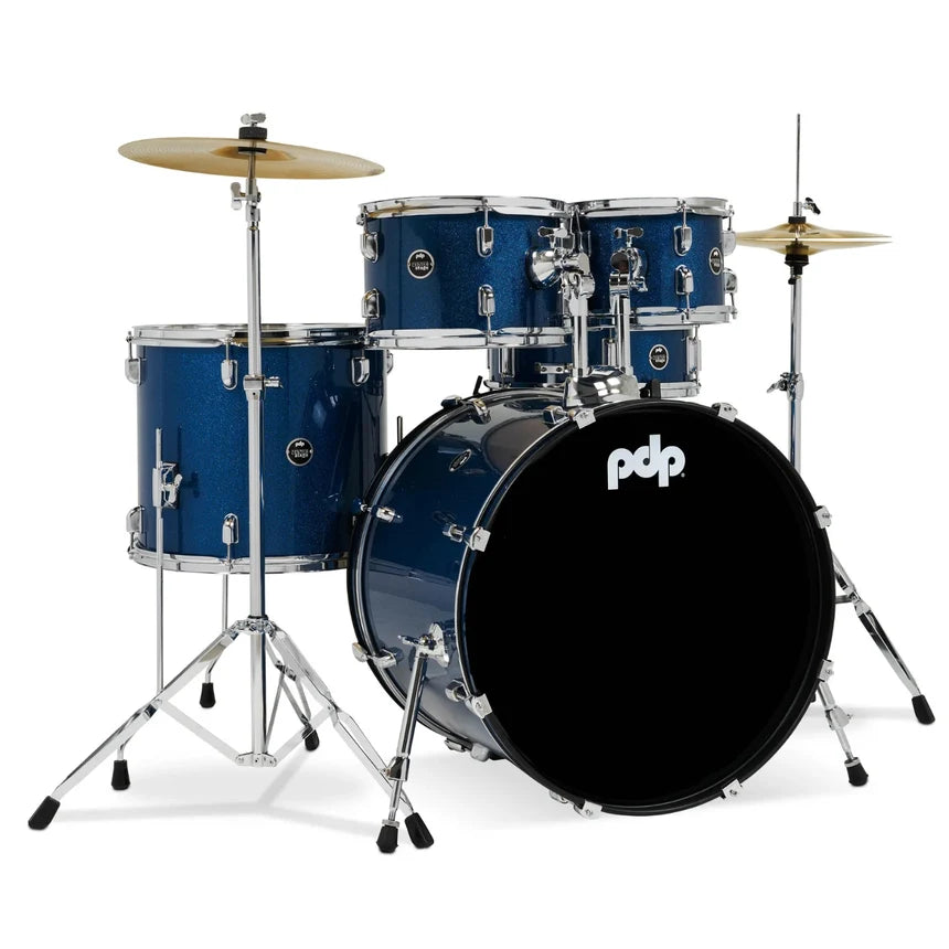 PDP CENTERstage 5-Piece Complete Drum Kit 22", Royal Blue Sparkle