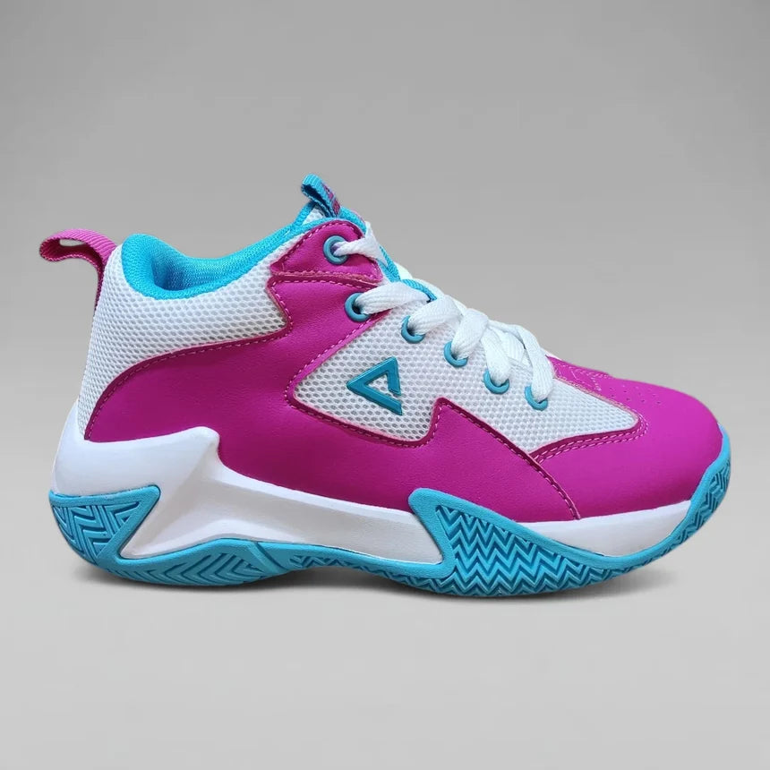 Peak Kids Basketball Shoes Game 2 Blue Rose