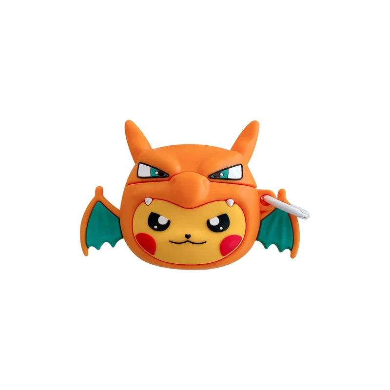 Pokemon Airpods 4 Case featuring Pikachu and Charizard in 1 Design