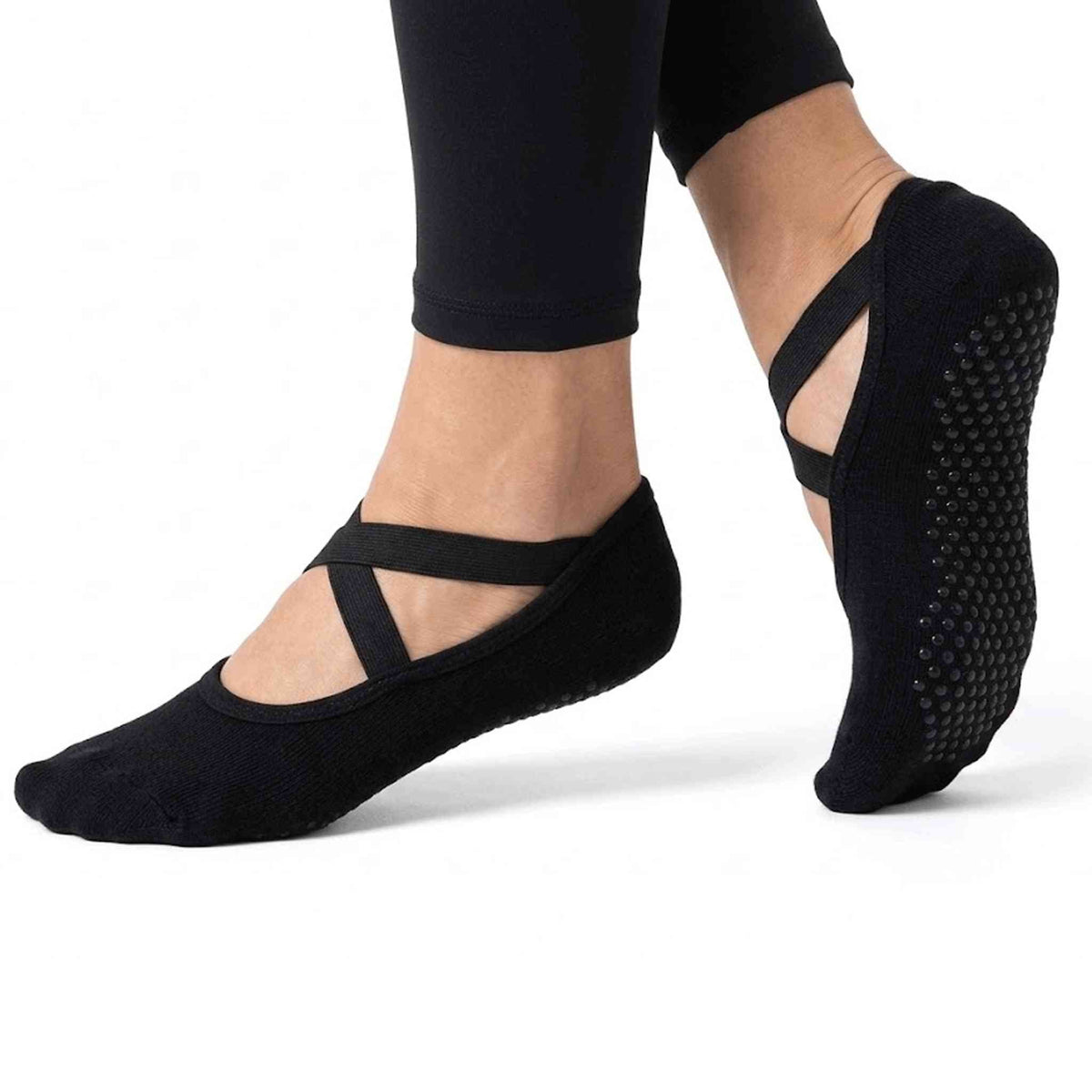 (3x) Pilates Non-Slip Grip Socks Offer