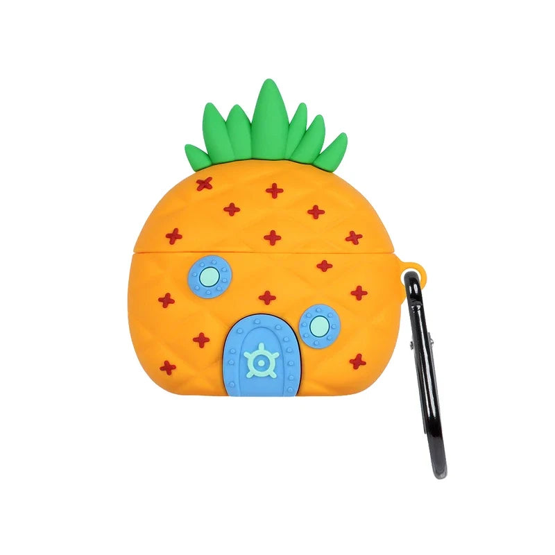 Pineapple Spongebobs House Airpods Case