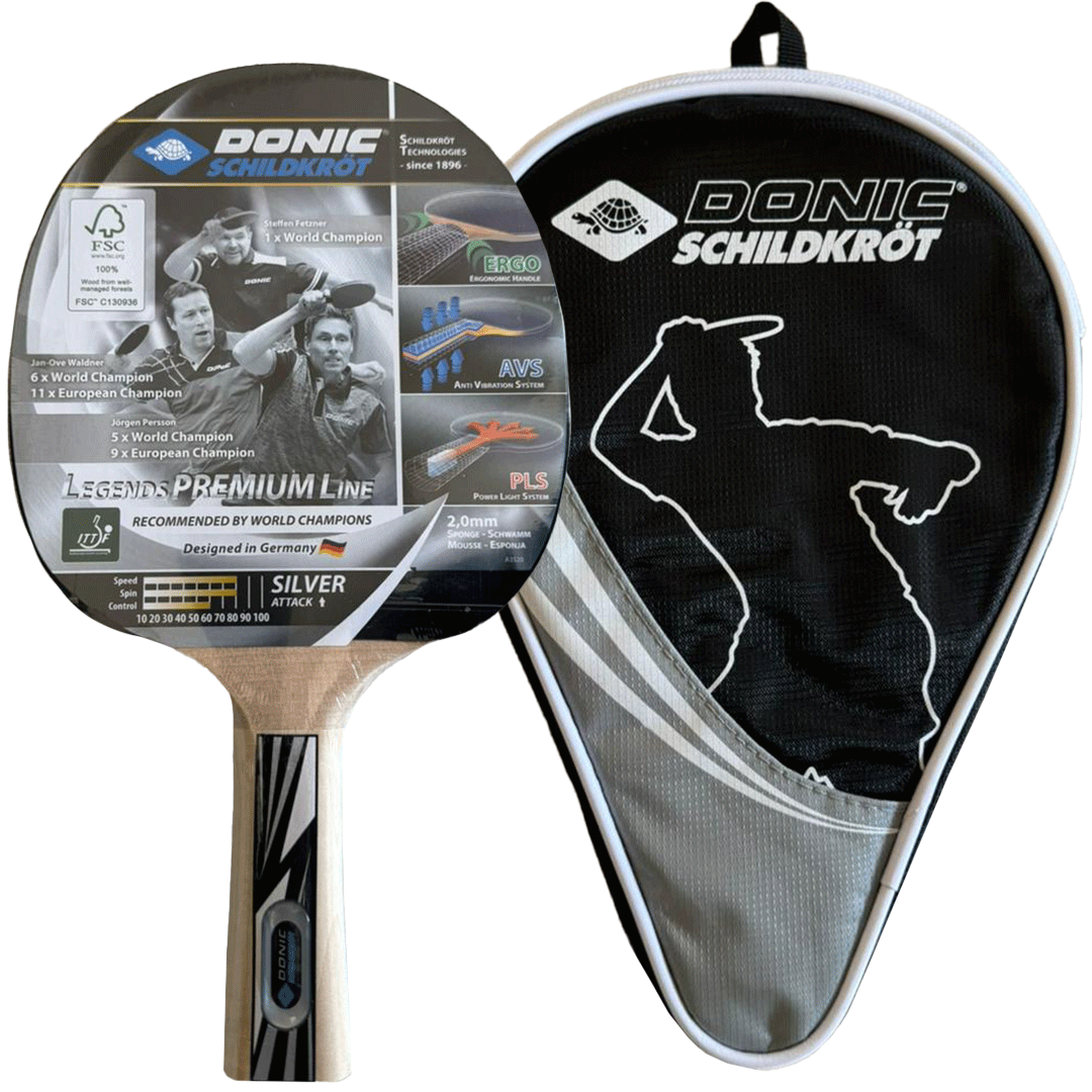 Donic PingPong Table Tennis Racket Premium Silver