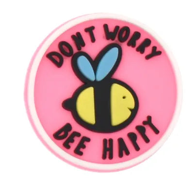 Pink Bee Happy Croc Pin for Girls