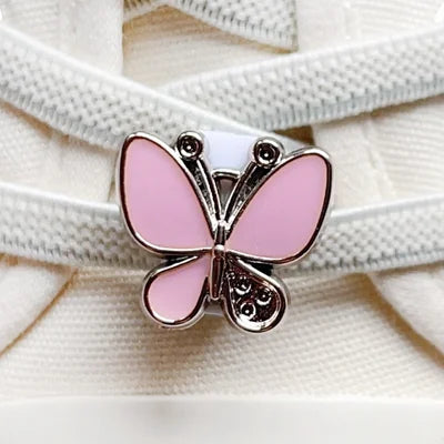 Pink Butterfly Shoelace Charm