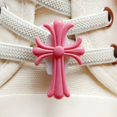 Pink Cross Shoelace Charm