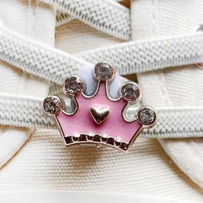 Pink Crown Shoelace Charm