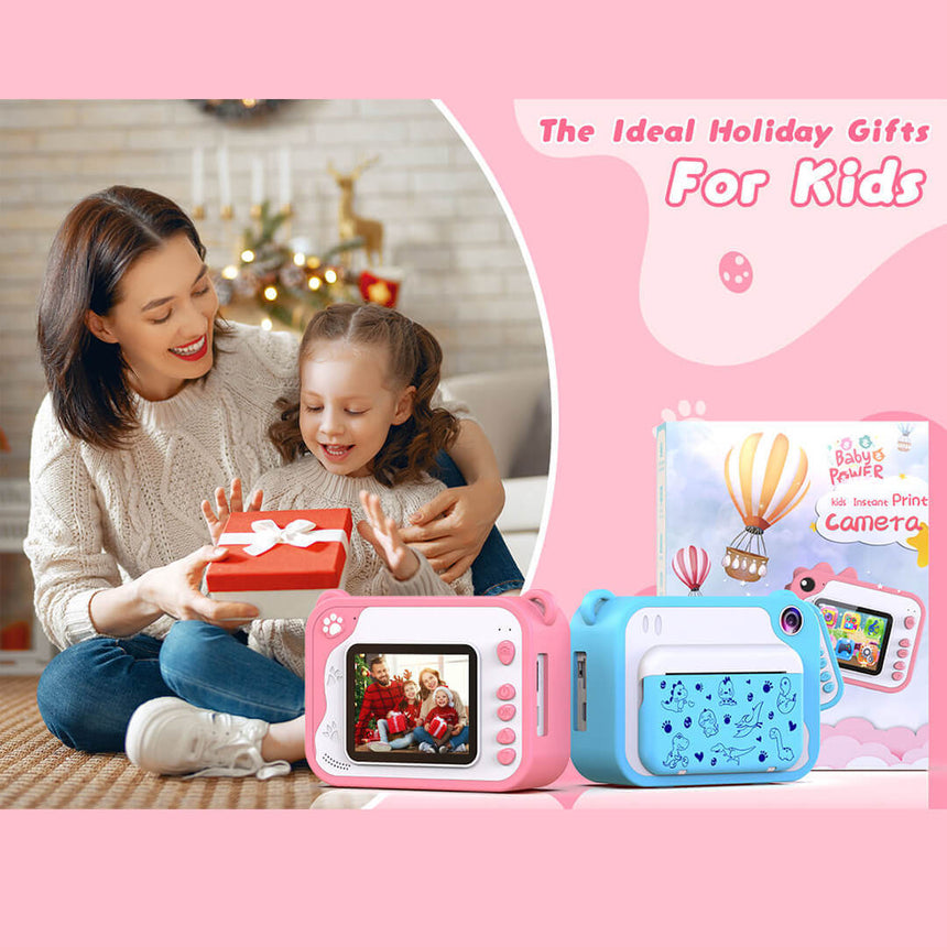 USB rechargeable kids camera with photo paper rolls